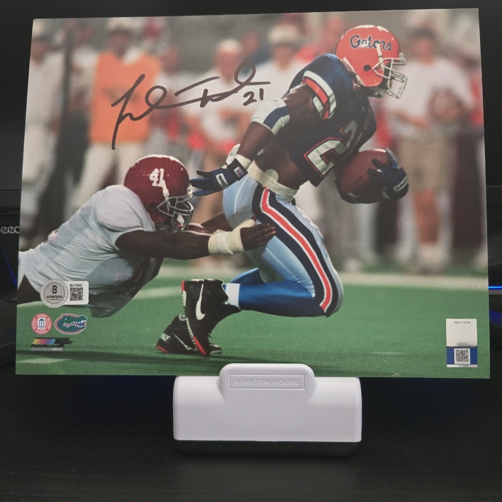 Fred Taylor Florida Gators Signed 8x10 Photo Beckett Cert.